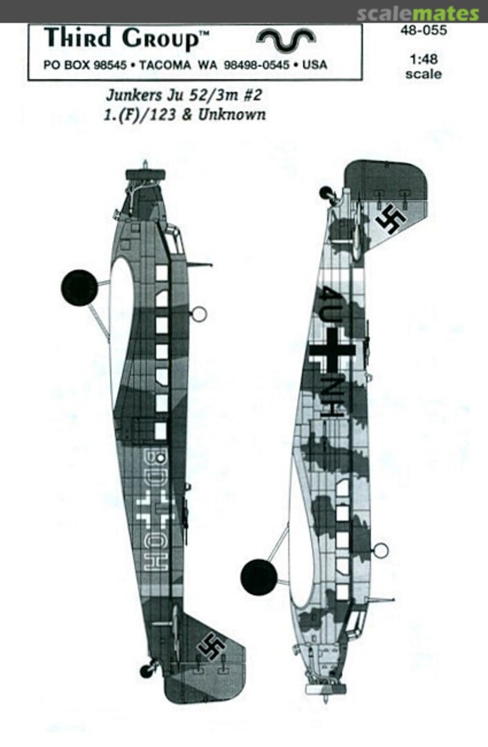 Boxart Junkers Ju 52/3m #2 48-055 Third Group Decals