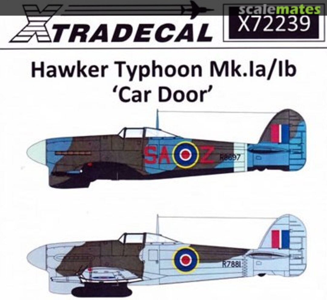 Boxart Typhoon Mk.1a/1b 'Car Door' X72239 Xtradecal