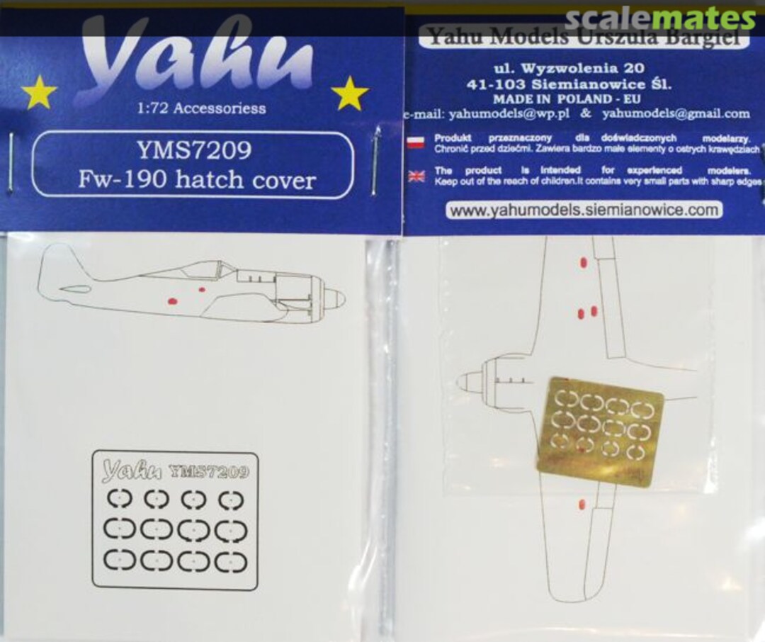 Boxart Fw-190 hatch cover YMS7209 Yahu Models