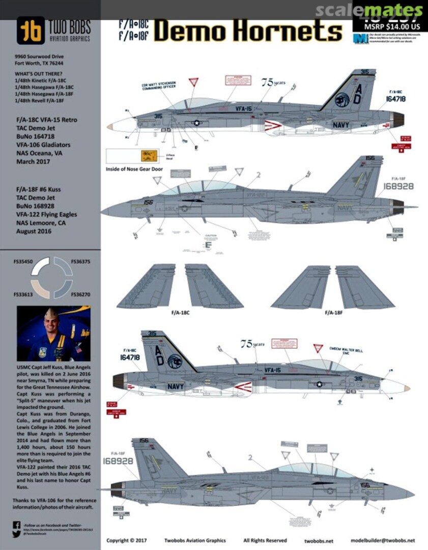 Boxart Demo Hornets 48-257 TwoBobs Aviation Graphics