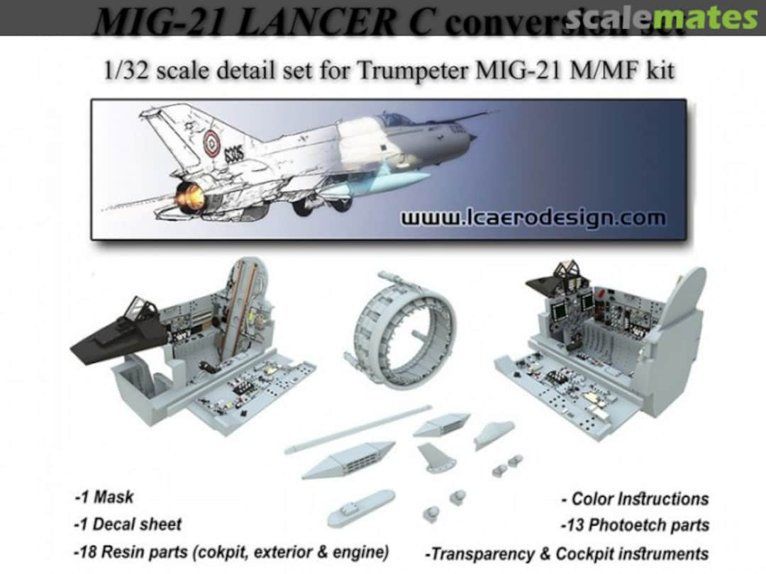 Boxart MIG-21 LANCER C conversion set 01 Icaerodesign