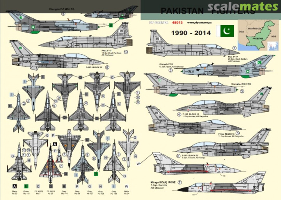 Boxart Pakistan Fighter 1990-2014 (10 x camo) 48013 DP Casper