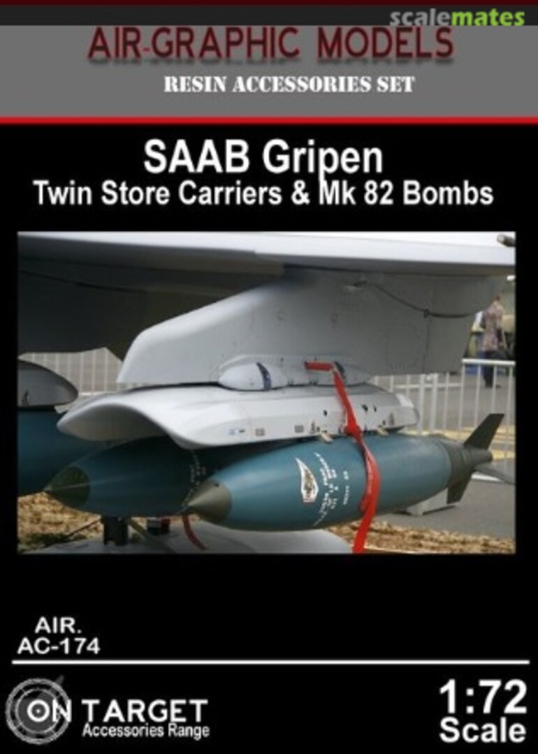 Boxart SAAb Gripen Twin Store Carriers & Mk 82 Bombs AIR.AC-174 Air-Graphic Models