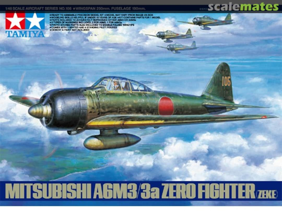 Boxart Mitsubishi A6M3/3a Zero Fighter (Zeke) 61108 Tamiya