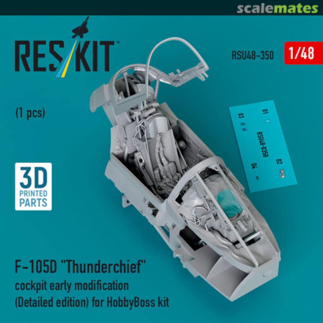 Boxart F-105D Thunderchief - cockpit early modification (Detailed edition) RSU48-0350 ResKit