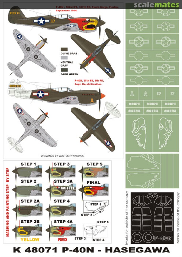 Boxart Curtiss P-40N Kittyhawk "USAAF" K48071 Montex