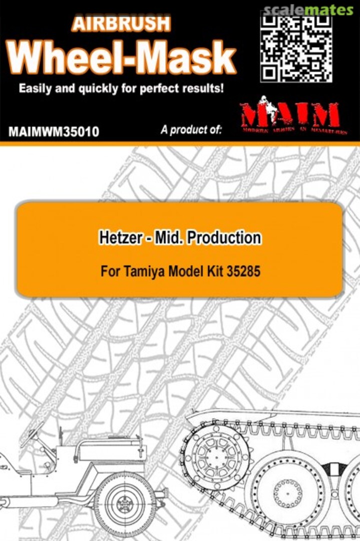 Boxart Hetzer - Mid. Production - Wheel Mask (Tamiya 35285) MAIMWM35010 MAiM