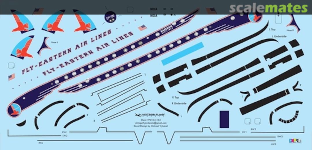 Boxart L-749 Fly Eastern Air Lines (Final) VFD072-163 Vintage Flyer Decals