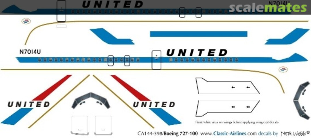 Boxart United B727-1 (del) CA144-398 Classic Airlines