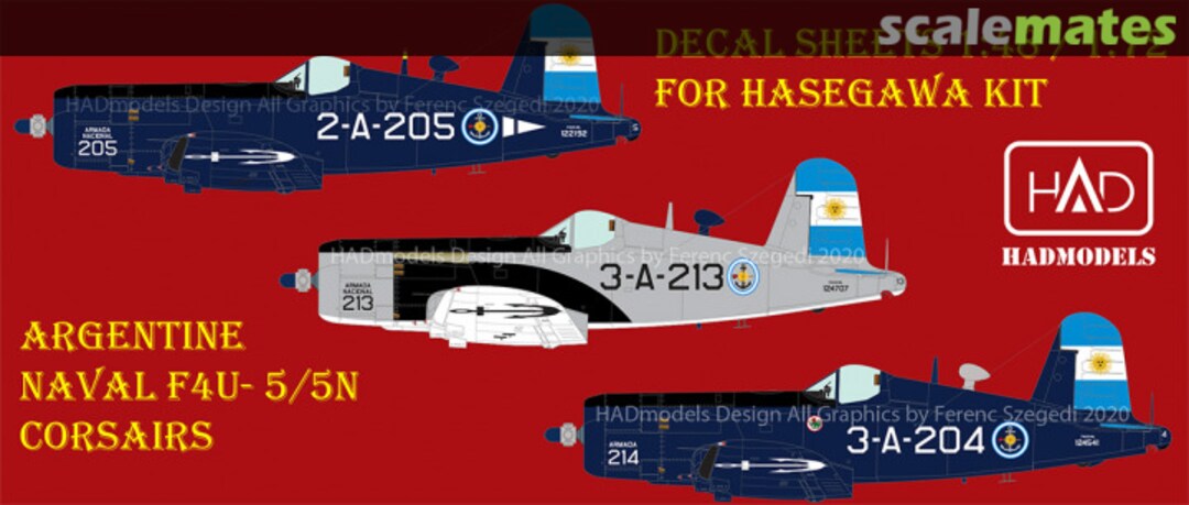 Boxart Argentine Naval F4U-5/5N Corsairs 48229 HADmodels 