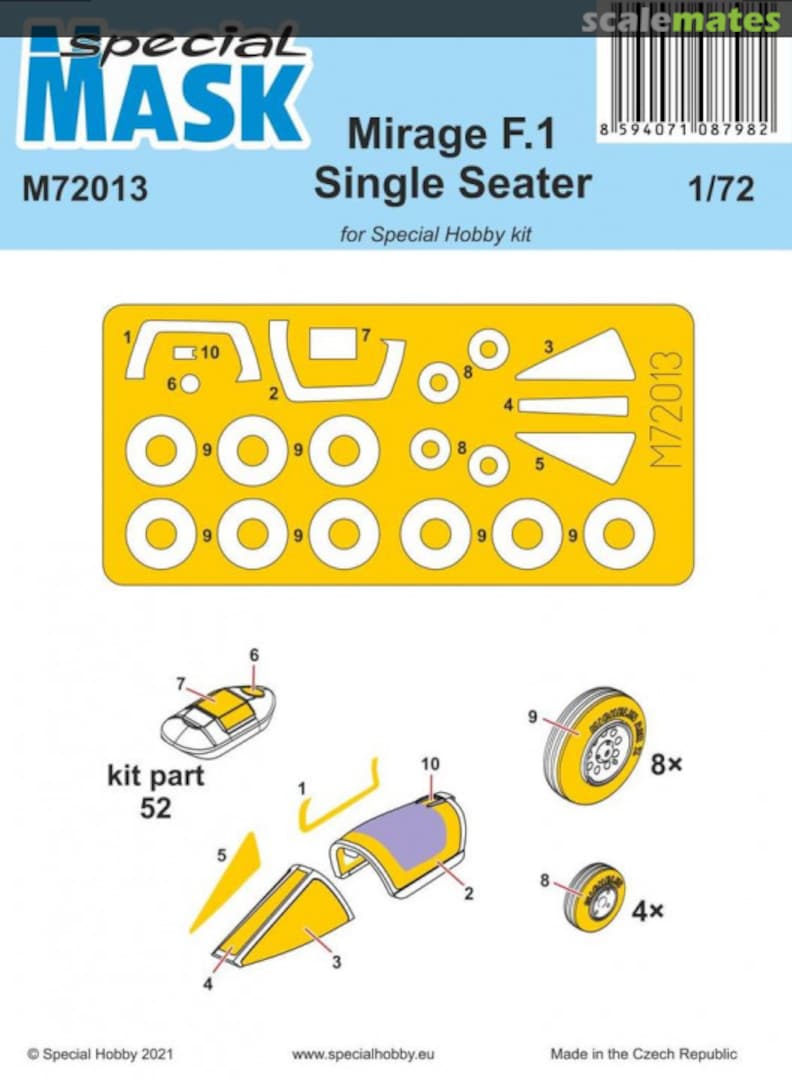 Boxart Mirage F.1 Single Seater M72013 Special Mask