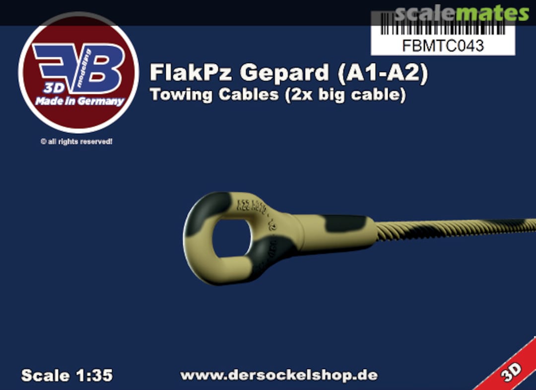 Boxart FlakPz Gepard (A1-A2), Towing Cables FBMTC043 FB Modelling