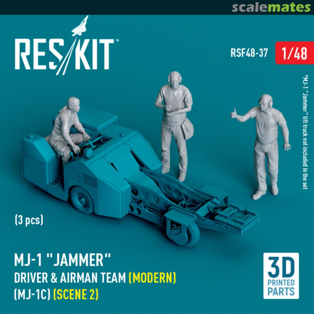 Boxart MJ-1 Jammer Driver & airman team (Modern) (MJ-1C) (scene 2) (3 шт.) (3D Printed) RSF48-0037 ResKit