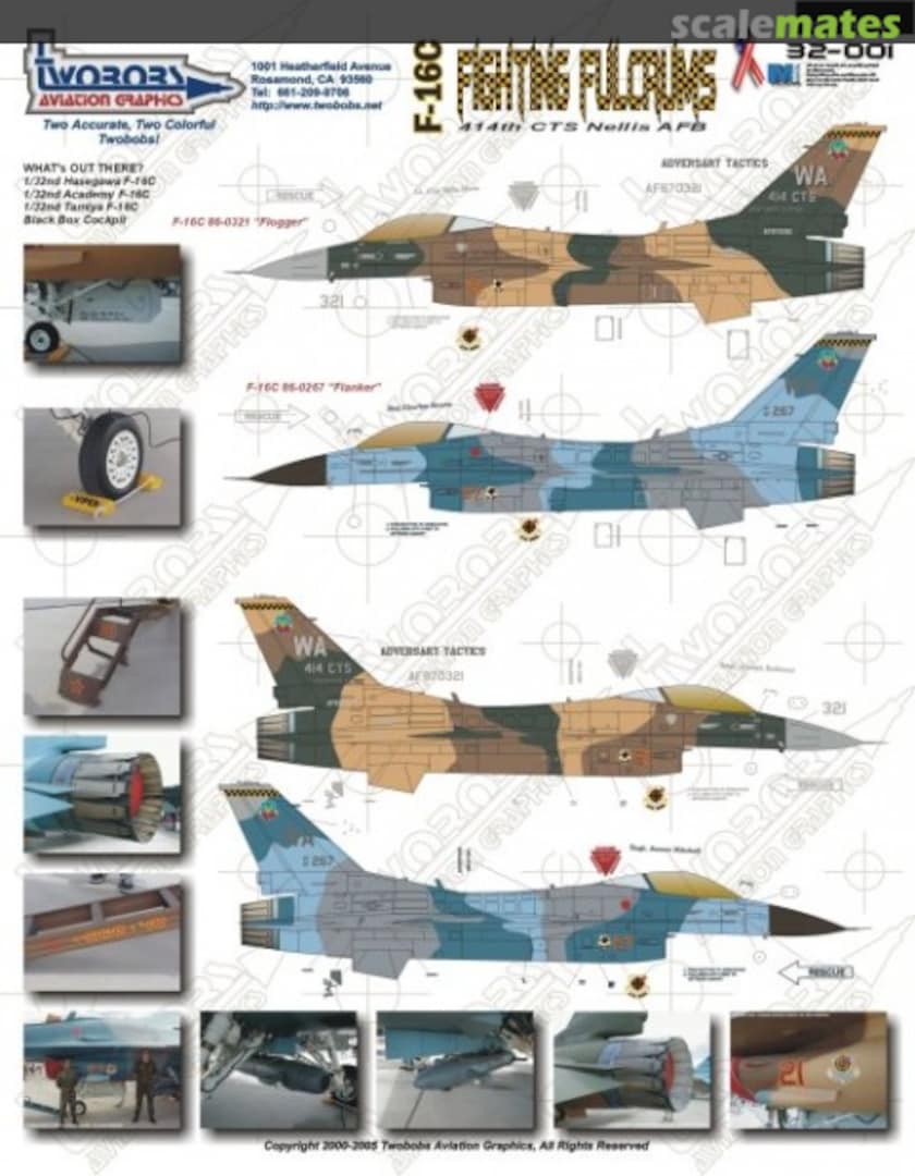 Boxart F-16C Fighting Fulcrums 32-001 TwoBobs Aviation Graphics