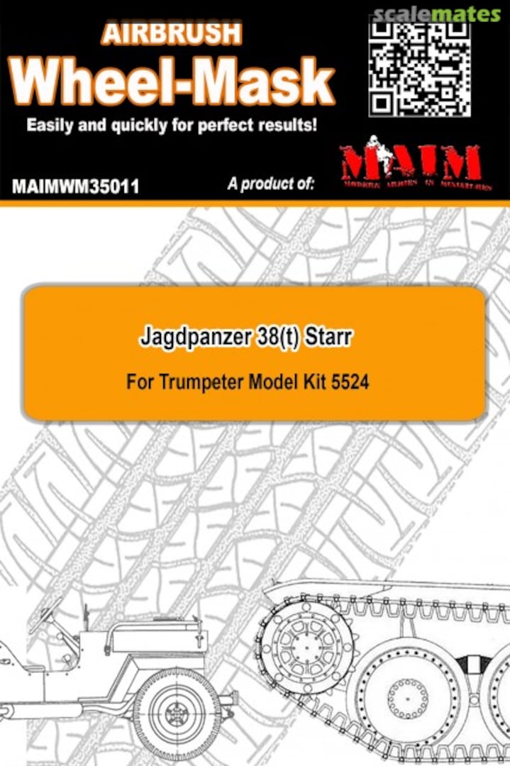 Boxart Jagdpanzer 38(t) Starr - Wheel Mask (Trumpeter 5524) MAIMWM35011 MAiM