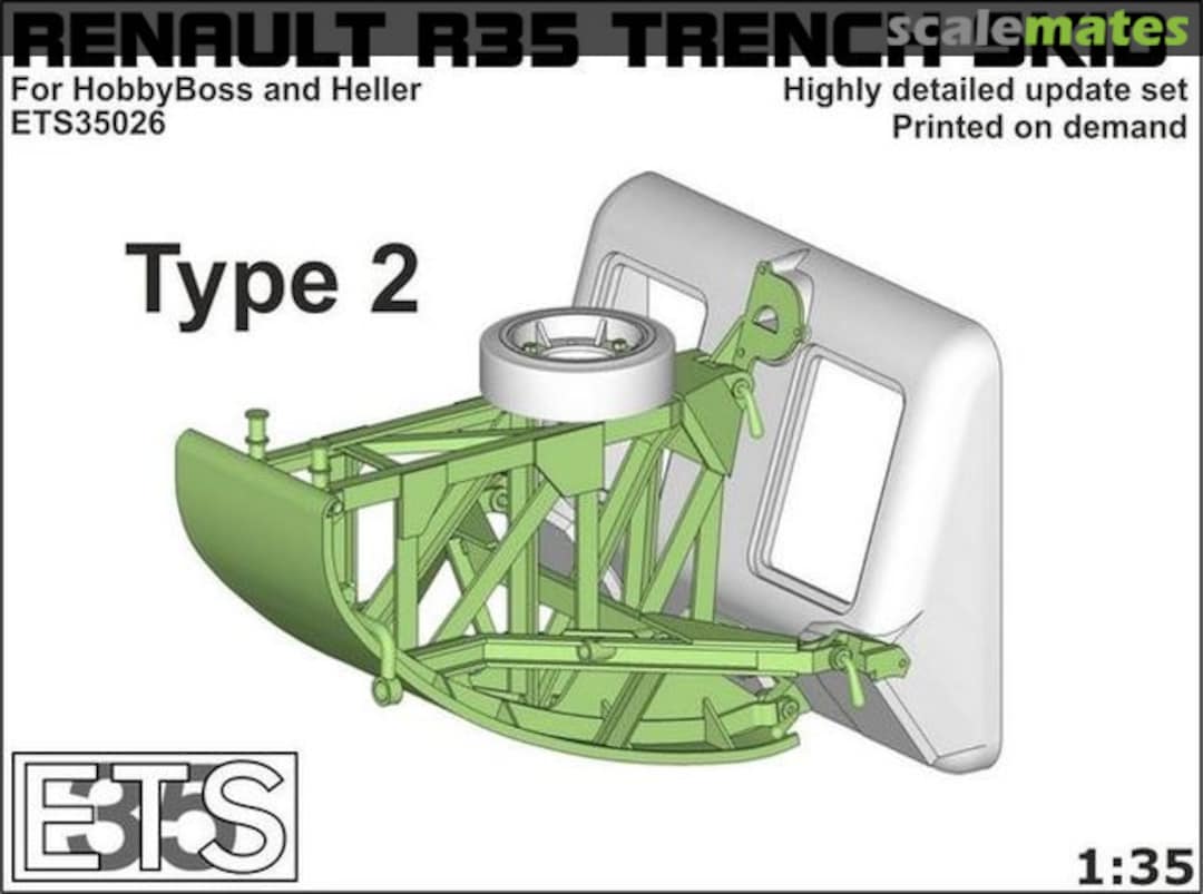 Boxart Renault R35 Trench Skid (Type 2) ETS35026 ETS35