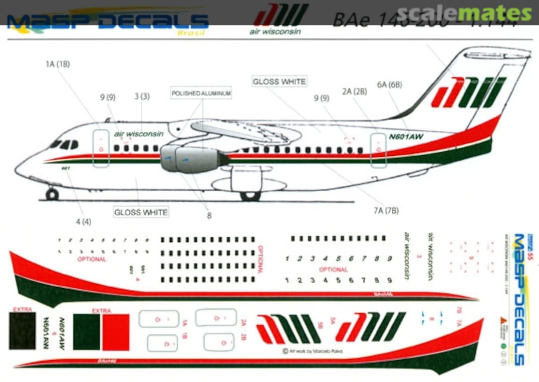 Boxart British Aerospace 146-200A MASP44-055 MASP Decals