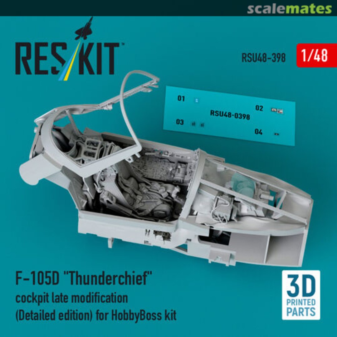 Boxart F-105D Thunderchief - cockpit late modification (Detailed edition) RSU48-0398 ResKit