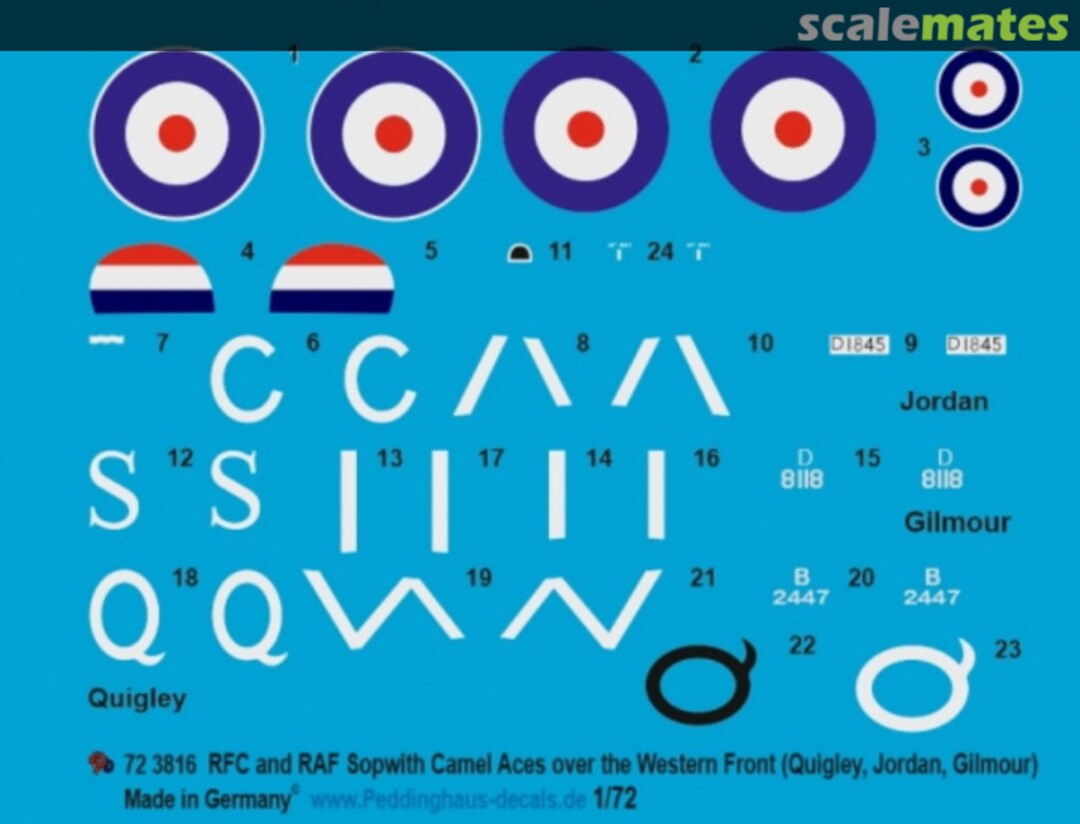 Boxart Sopwith Camel 72 3816 Peddinghaus-Decals