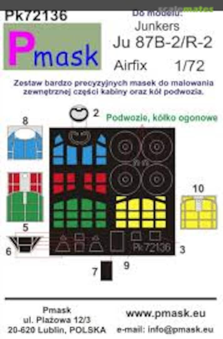 Boxart Junkers Ju 87B-2/R-2 PK72136 Pmask