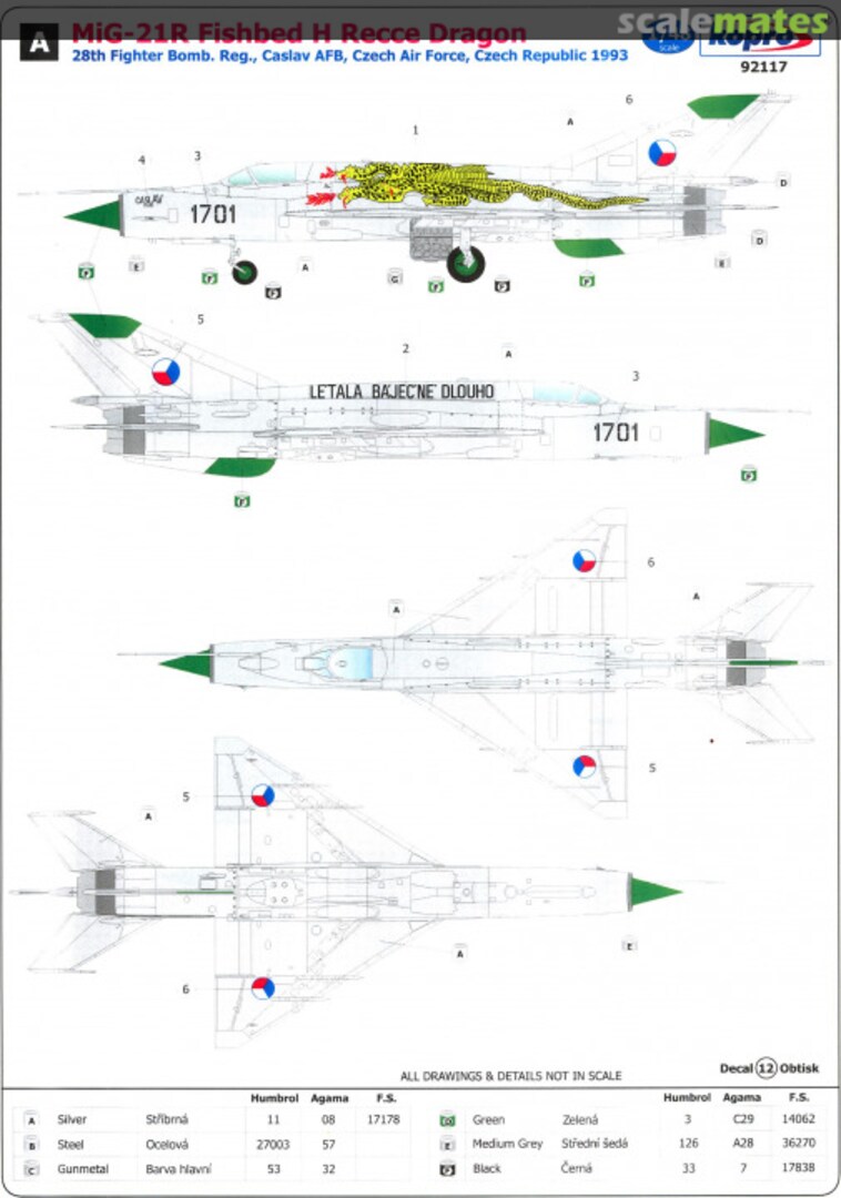 Contents MiG-21R Recce Dragon 92117 Kopro