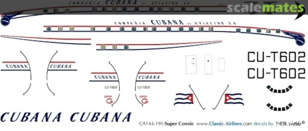 Boxart Cubana Super Constellation CA144-191 Classic Airlines