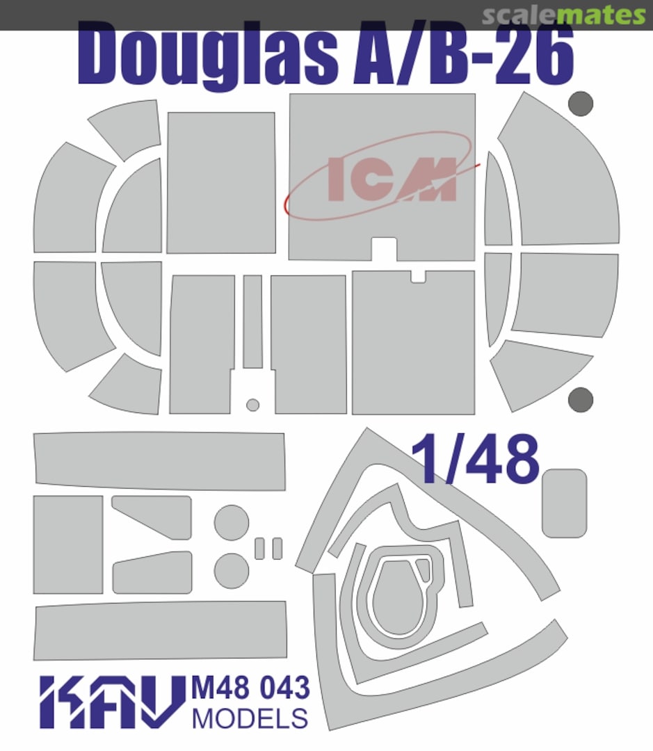 Boxart Douglas A/B-26 paint mask KAV M48 043 KAV models