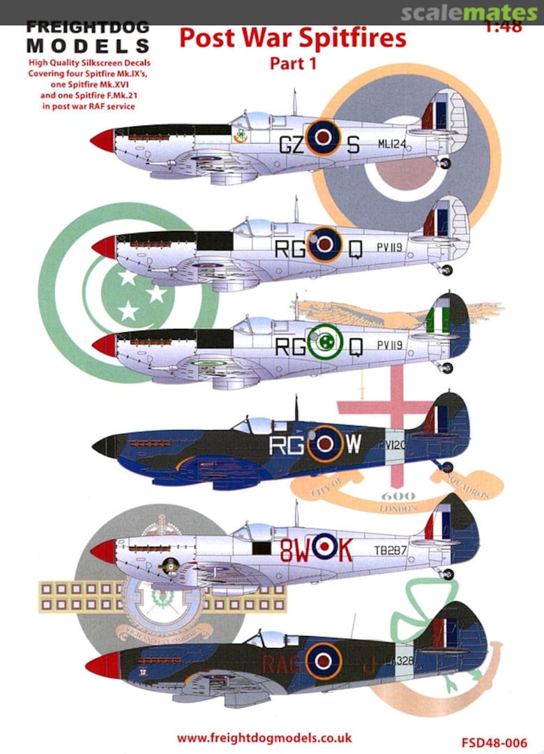 Boxart Post War Spitfires FSD48-006 Freightdog Models