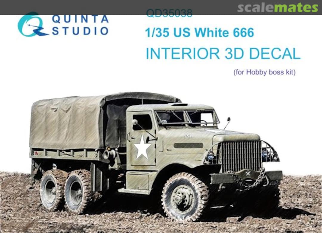 Boxart US White 666 interior 3D decals QD35038 Quinta Studio