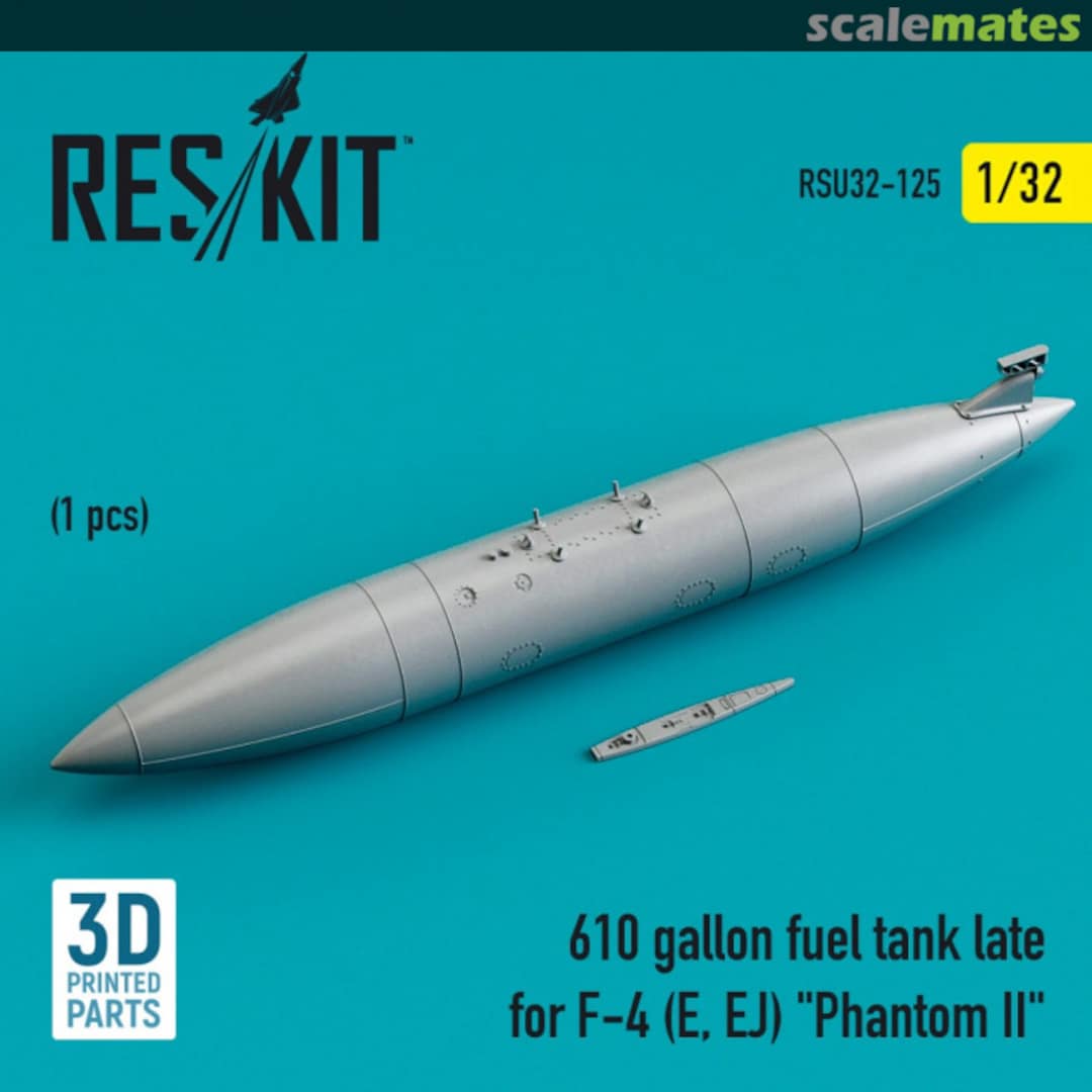 Boxart F-4 (E, EJ) Phantom II 610 gallon fuel tank late RSU32-0125 ResKit