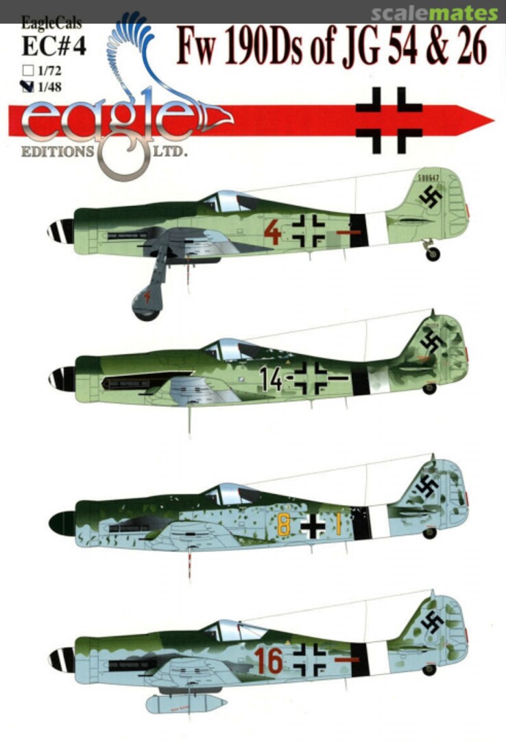 Boxart Fw 190Ds of JG 54 & 26 EagleCals EC48-4 Eagle Editions