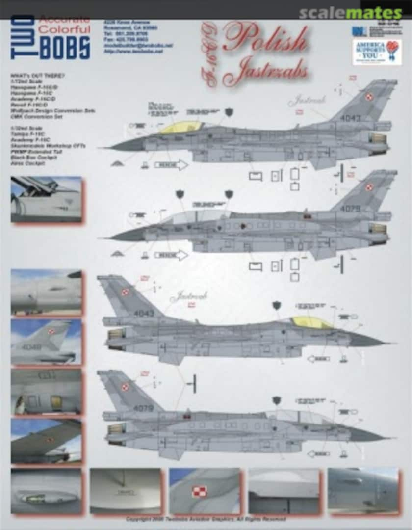 Boxart F-16C/D Polish Jastrzabs 72-073 TwoBobs Aviation Graphics