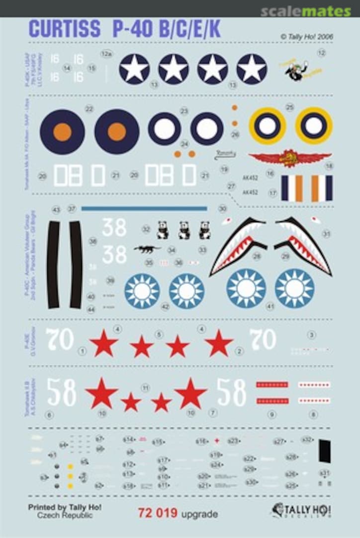 Boxart Curtiss P40 72 019 Tally Ho! (CZ)