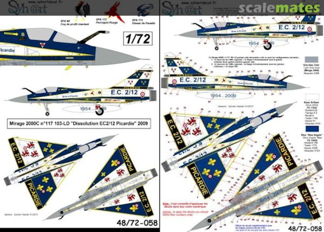 Boxart Dassault Mirage 2000C 72-058 Syhart