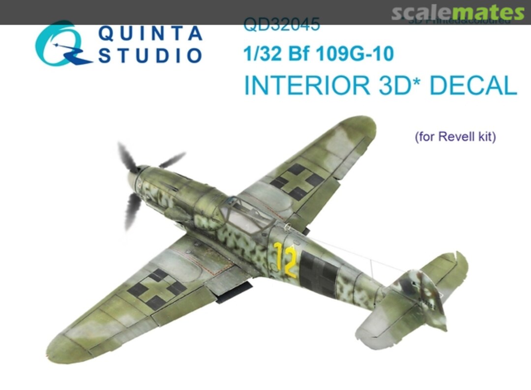 Boxart Bf 109G-10 interior 3D decals QD32045 Quinta Studio