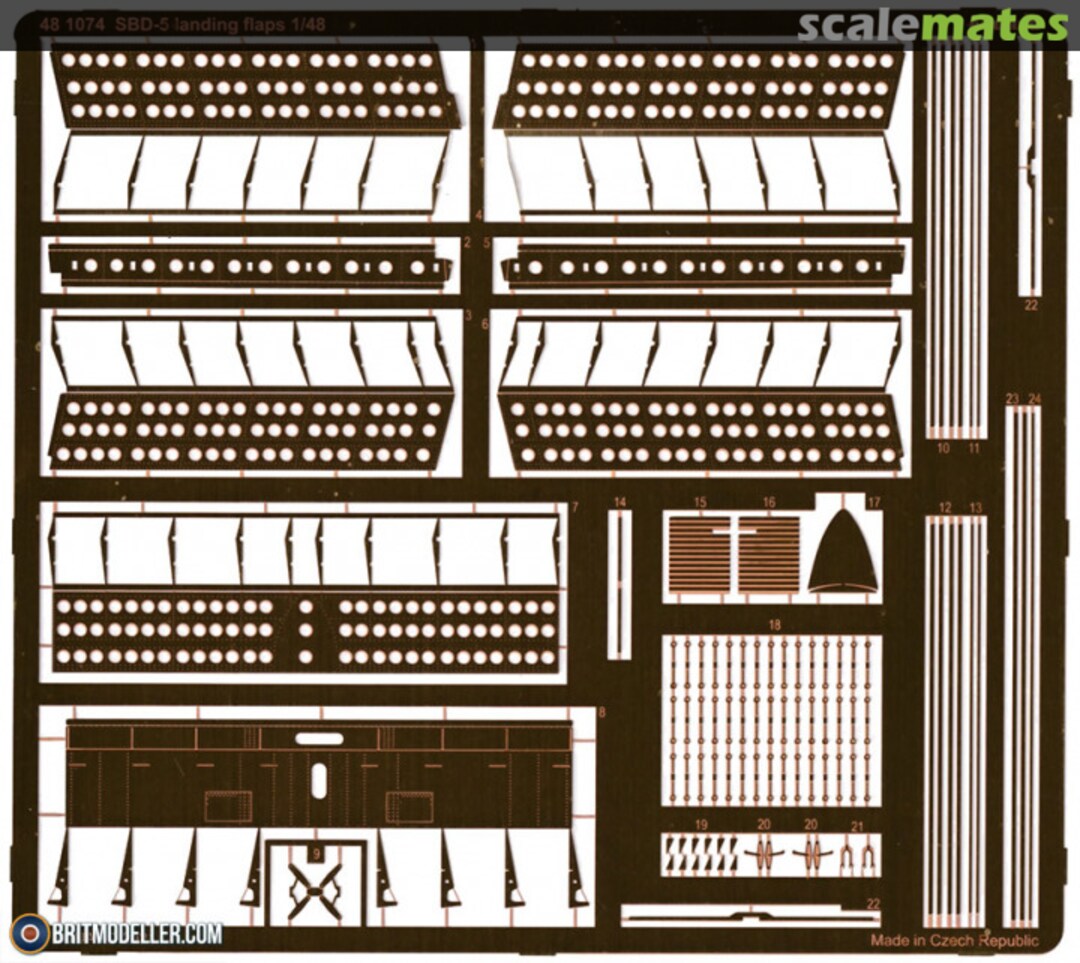 Boxart SBD-5 landing flaps 481074 Eduard