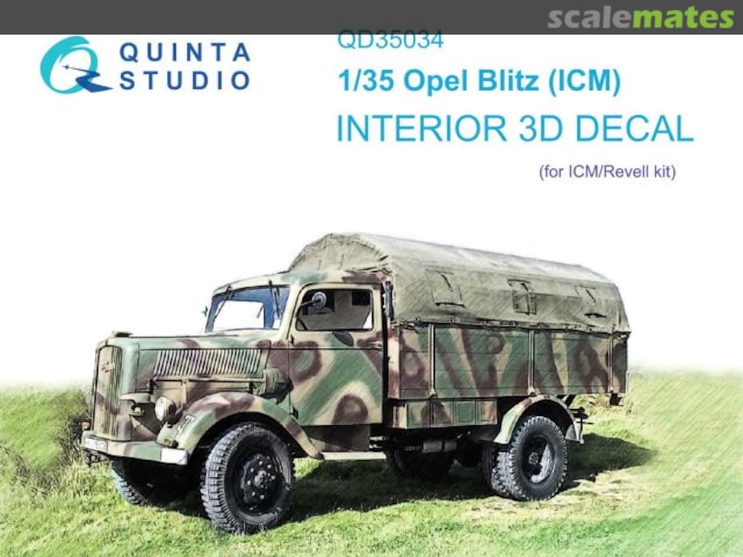 Boxart Opel Blitz interior 3D decals QD35034 Quinta Studio