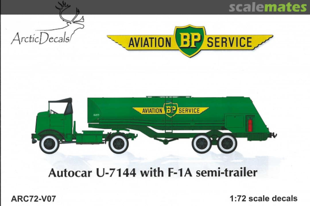 Boxart Autocar + F-1A fuel trailer BP Aviation Service ARC72-V07 Arctic Decals