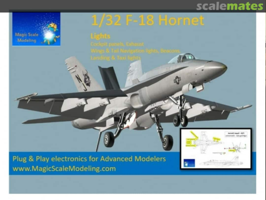 Boxart F-18 Hornet - Lighting Kit  MSM-069 Magic Scale Modeling