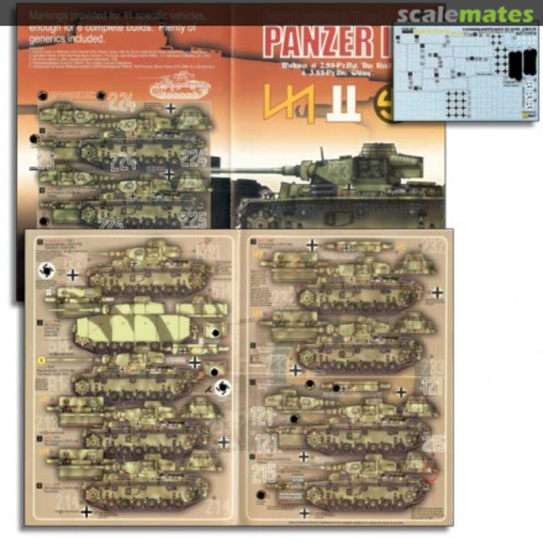 Boxart Das Reich & Wiking Panzer III Ausf J/L/Ms AXT721018 Echelon Fine Details