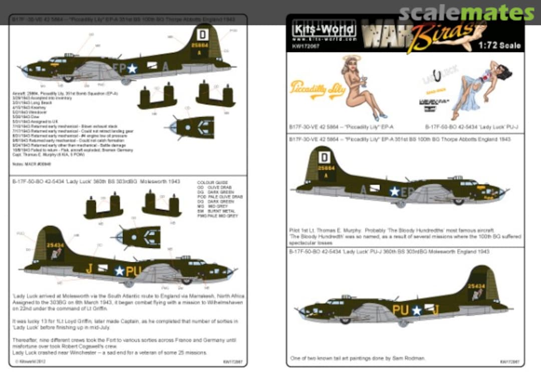 Boxart B-17 Flying Fortress KW172067 Kits-World