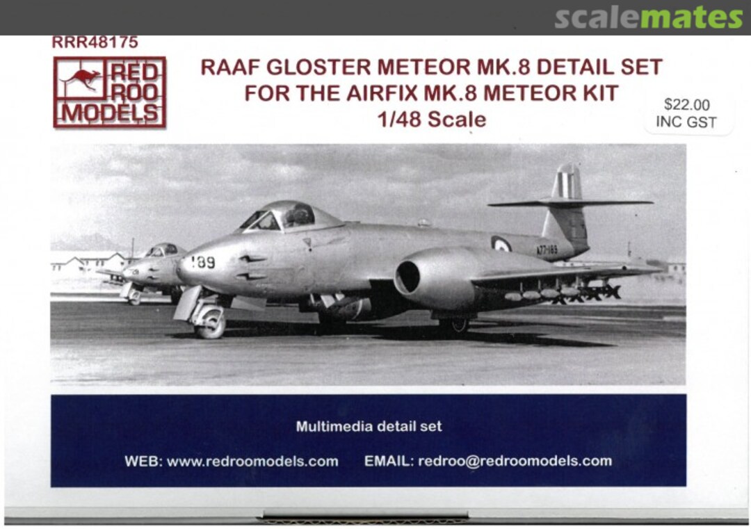 Boxart Gloster Meteor Mk.8 - RAAF Detail Set RRR48175 Red Roo Models