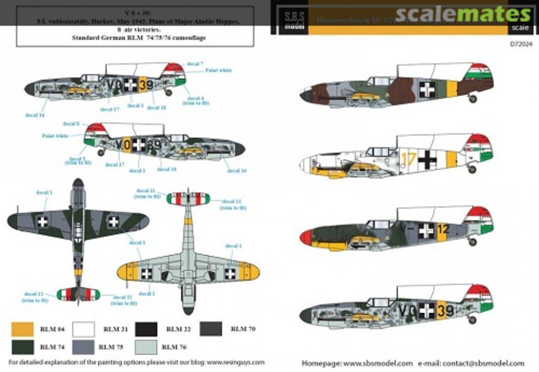 Boxart Messerschmitt Bf-109F-4 D72024 SBS Model