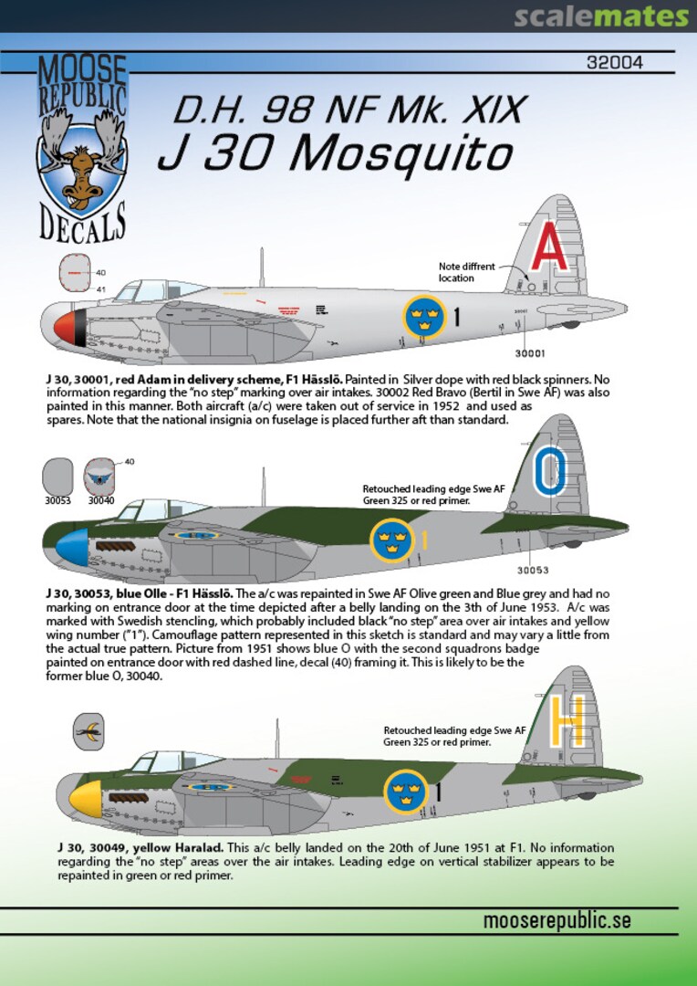 Boxart D.H. 98 NF Mk. XIX 32004 Moose Republic Decals