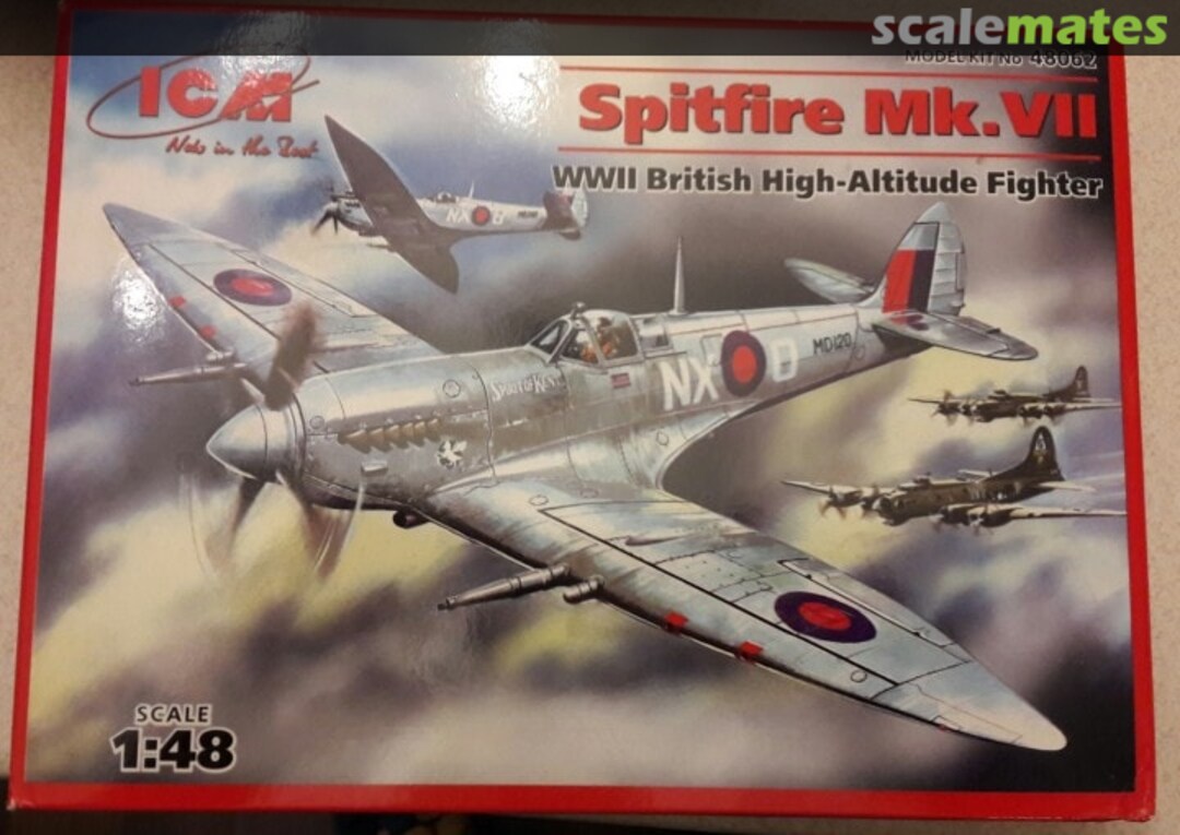 Boxart Spitfire Mk.VII 48062 ICM