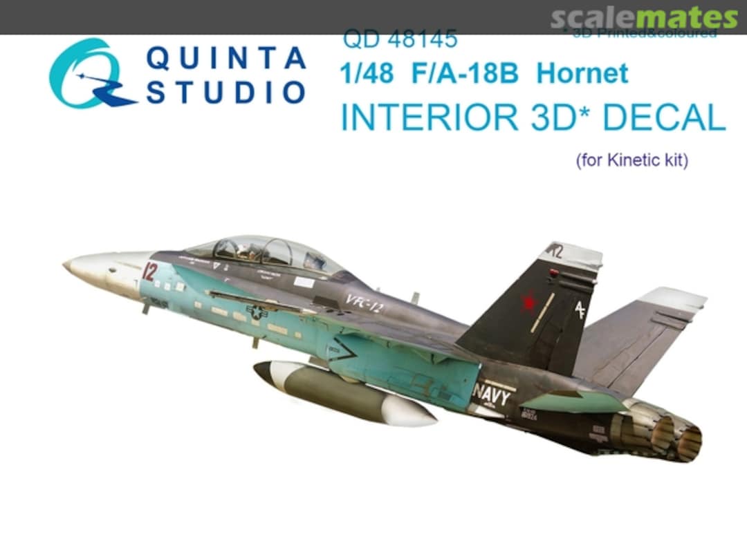 Boxart F/A-18B Hornet interior 3D decals QD48145 Quinta Studio