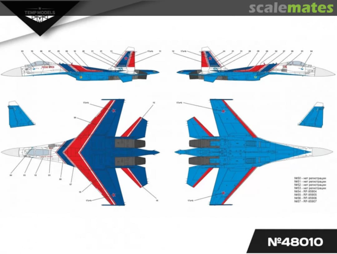 Boxart SU-30 SU-35 "Russian Knights" 48010 Tempmodels