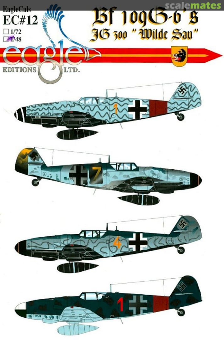 Boxart Bf 109G-6's EagleCals EC48-12 Eagle Editions