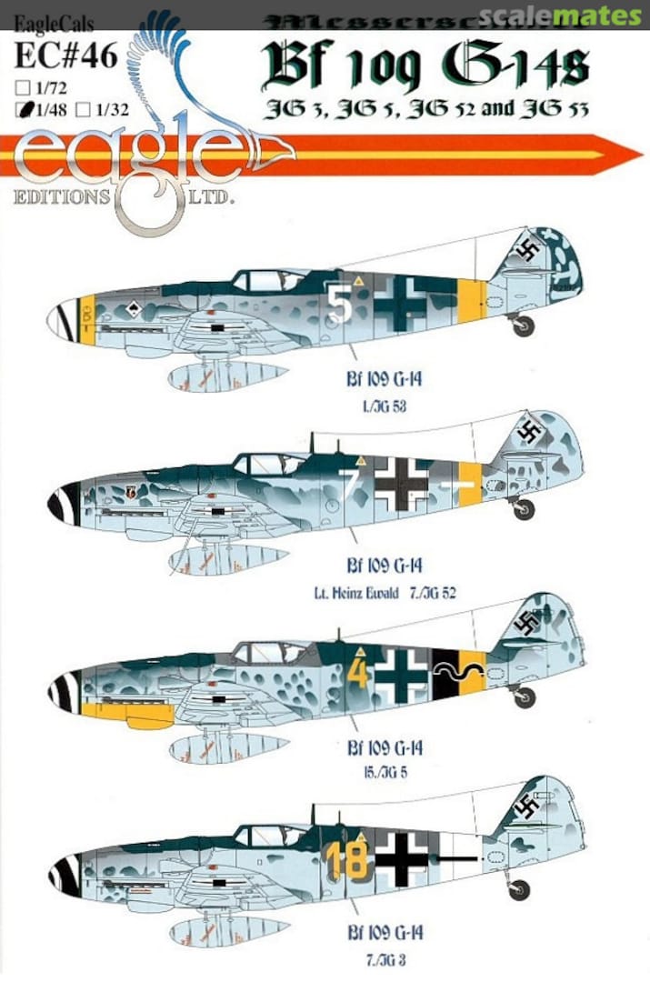 Boxart Messerschmitt Bf 109G-14s EagleCals EC48-46 Eagle Editions