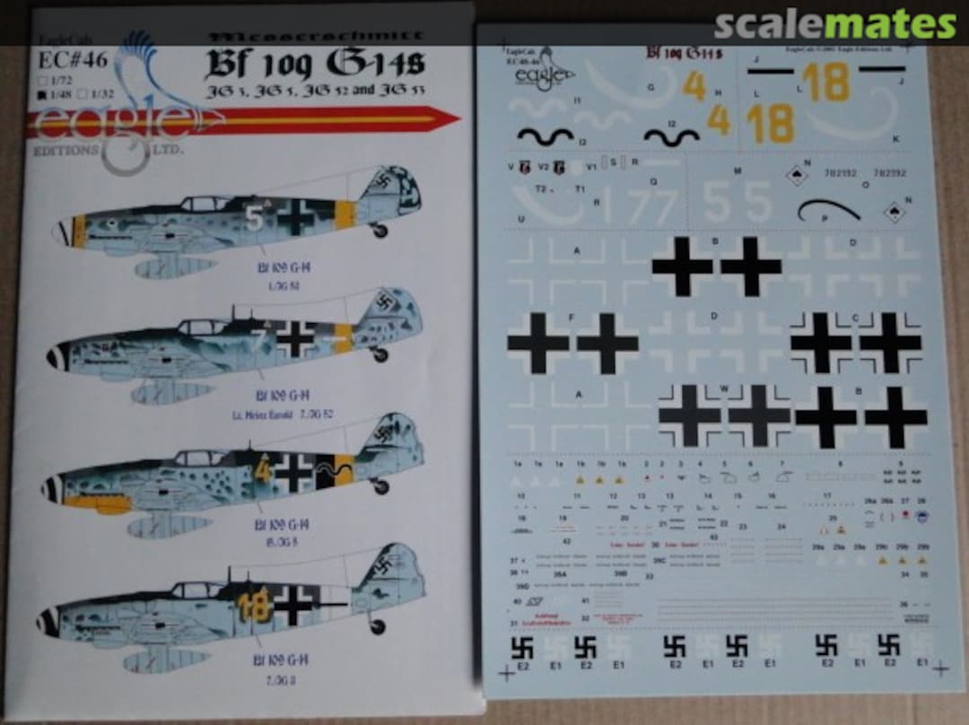 Contents Messerschmitt Bf 109G-14s EagleCals EC48-46 Eagle Editions